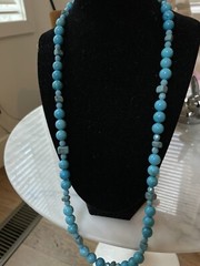Vintage Carol Lee Carolee Faux Turquoise Strand Necklace Bead