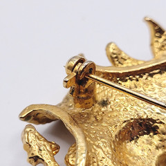 CLASSIC Pansy Flower Basket Gold Tone Pink Blue Green Enamel Vintage Brooch Pin