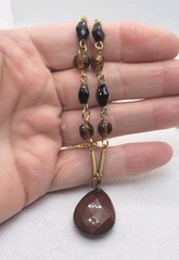 Set Of 3 Vintage To Now Bead Necklace Chain Charm Pedant.