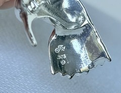 Vintage Sterling 925 JEZ Jezlaine Hummingbird Pin Brooch