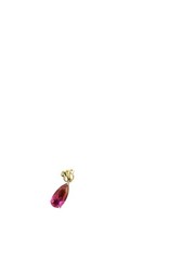 Vintage STS 925 Sterling Silver Pink Teardrop Pendant – Faceted Pear Shape