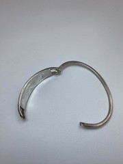 Pick (1)Mexico Silver Abalone Inlay Tension Cuff Bracelet-Black,Purple, or Pink
