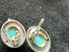 Lot 8 Vintage Sterling Silver Turquoise Onyx , etc Studs & Small Earrings