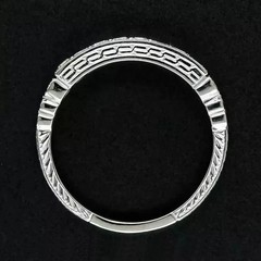2.30Ct Art Deco Style Lab Created Diamond Engagement Band 14K White Gold FN Ring
