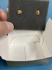 New Vintage 1998 AVON Snowman Pierced Earrings Surgical Steel Posts With Box