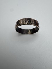 Antique Victorian Era 10K Cigar Band Rosy Patina Small Old Tarnish Read