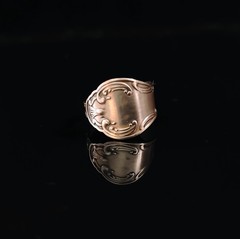 Vintage Solid Copper Lot Including 7″ Cuban Link Bracelet, Spoon Ring & Tie Tack