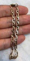 Vintage 14K Gold Anchor Mariner Link Chain Bracelet 4.91 Grams