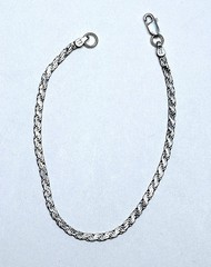 Vintage Italian Sterling Silver Wheat Chain Bracelet 7.75 3.51g .925 Italy-I BB