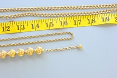 Necklace Lot Vtg Napier Monet Avon Gold tone ** All have a lot of wear XL5