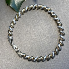 Vintage Saint Marco Bracelet Estate Fine Jewelry Pre-Owned Sterling Silver Italy