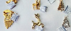 21 pc CHRISTMAS JEWELRY LOT BROOCH EARRINGS RHINESTONE GERRY’S, Louis Guisti, AK