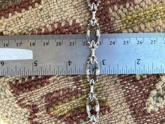 Vntg. Victorian Romantic European Baroque 935 Sterling Clasp Bracelet