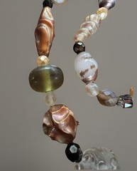 Vintage Teresa Goodall Lucite Statement Necklace Artisan OOAK Beads 26 In