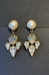 Beautiful Post Earrings For Special Occasions With Pearl And Crystals