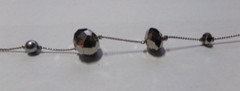 Vintage Faceted Silver Tone Beads 53″ Necklace – VCLM