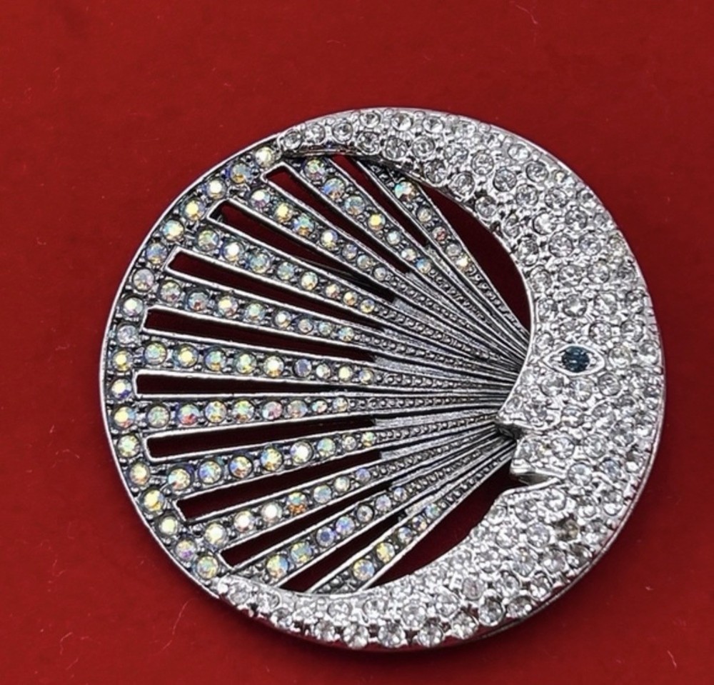 VINTAGE CAROLEE Moon BROOCH LIMITED ED 2000