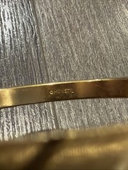 Vintage MONET Brushed Gold-Tone Bangle Bracelet Etched Diagonal Stripes 1970/80s
