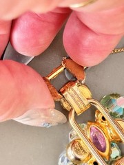 Vintage Verified JULIANA D&E Pastel Glass Beads Bracelet Brooch Earring Set