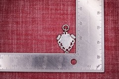 Antique Victorian Shield Fob Charm Sterling Silver British Pocket Watch