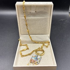Hard to Find BLUEBIRD of Happiness, Vtg Gold Plated Napier Chain Necklace, OOAK