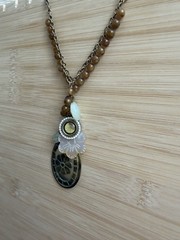 Vintage 00s Jill Schwartz Elements multi charm beaded chain necklace