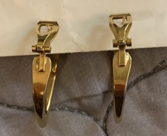 Gold Toned Hoop Like 1.25” Pierced Earrings 1990’s