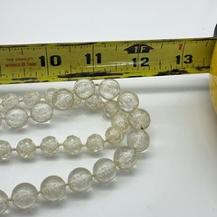 Beaded Statement Necklace Lot 2 Vintage GRAZIANO Chunky Single and Clear Double