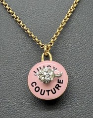 Vintage Juicy Couture Cupcake Enamel Crystal 19” Necklace New