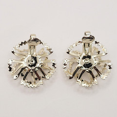 Sarah Coventry Allusions AB Crystal Gold Tone 1968 Clip On Earrings & Brooch Set