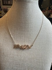 Vintage Baby Girl 17” Necklace and 2.5” Earrings Gold Tone 2 Pieces Set