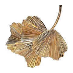 Floral Gold Plated Brooch Vintage