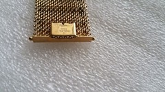 Vintage Italian Mesh Bracelet 18k Gold Charm Wide Yellow Woven Men Women Old