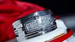 14k white gold size 10 ring 0.60ct natural diamond invisible set band 12.6g C-74
