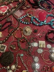 Lot Vintage Costume Jewelry Modern Mixed Wear Craft Resell Necklace Earrings Etc