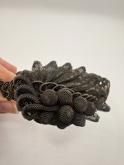 Antique German Silesian Iron Wire work Grape Cluster Bracelet
