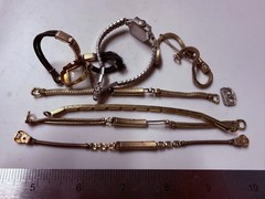 Collection Lot Amazing Vintage Gold Filled Wristwatch Parts Bands ETC – X12