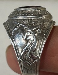 Vintage Taylor Maid Sterling Silver U.S. Army Military Ring –Red Stone **Read**