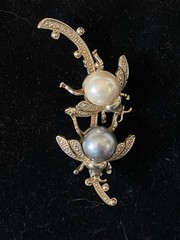 Vintage Group Of Jewelry, Chain Necklace, Clip Earrings, Brooches C1970/80’s