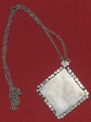Antique Balkans Folklore necklace pendant silver ornate