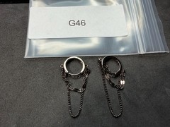 2.29g Vintage Sterling Silver 925 Hoop Earrings Chain Dangle Drop Layered M