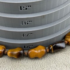 Vintage Tigers Eye Stone Necklace Sterling Silver Clasp 19”