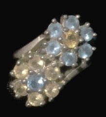 Vintage Flower Ring Sterling Silver Cocktail Boho Size 5.50