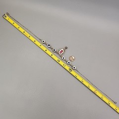 Vintage Glass Bead Necklace Blue Beads Pink Quartz Artisan Silver Tone 18.75″
