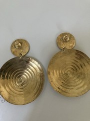 Vintage Brass Earrings-Lot Of 3- Statement Pieces