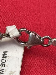 VINTAGE NWT THAI FACETED MARKASITE SWIRL NECKLACE 925 CLASP 4 STRING