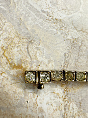 Vintage 1930s Sterling Silver Rhinestone Tennis Bracelet, Art Deco jewelry