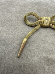 Vintage Gold Tone Mesh Bow Pin Brooch Jewelry