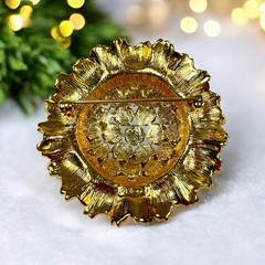 Monet Honeycomb “Burst” Runway Couture Statement Brooch