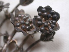 Vintage Sterling Bouquet Rose and Lily brooch 3.5inches hallmarked